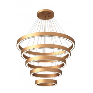 METAL LED and PLEXIGLAS ANTIQUE COLOR and CHROME CHANDELIER 120 CM DIAMETER LOAD: 120 CM